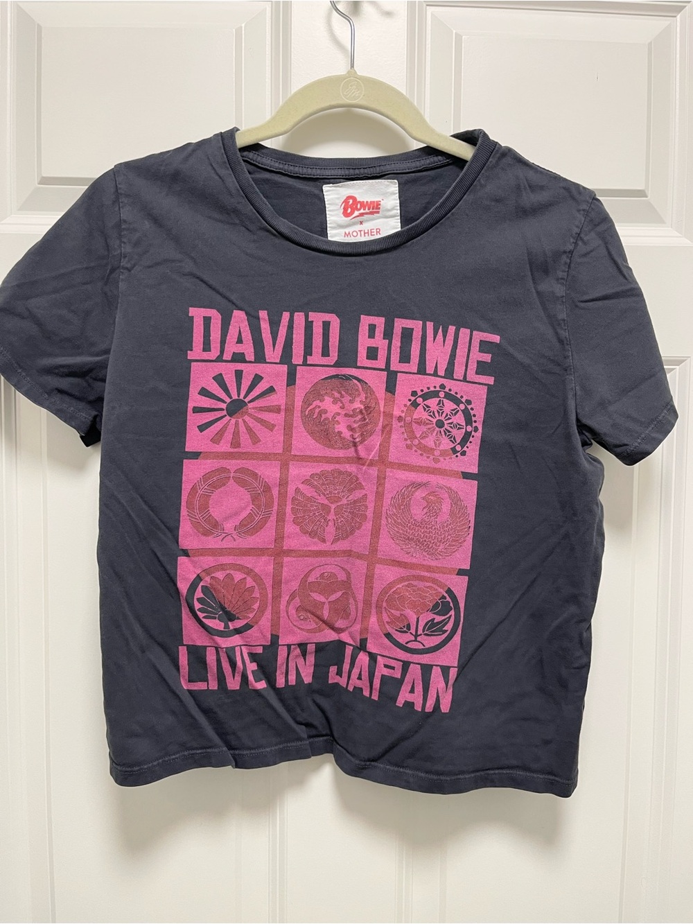 Mother x Bowie Live in Japan cropped tee size L